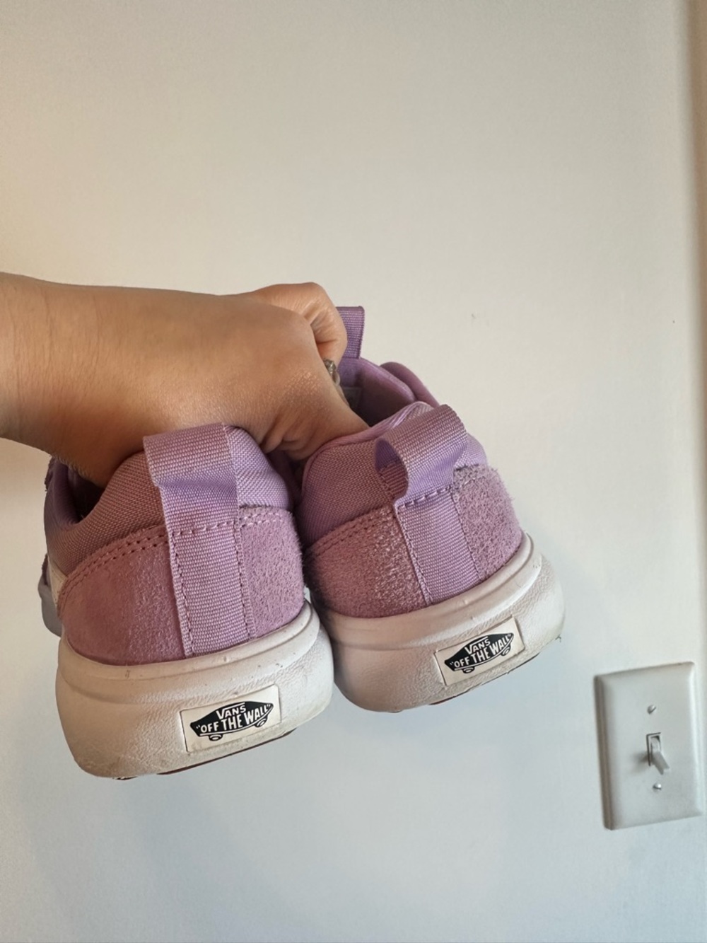 Vans Women’s Lilac Suede Low-Top Sneakers with White Stripe - Picture 4 of 7